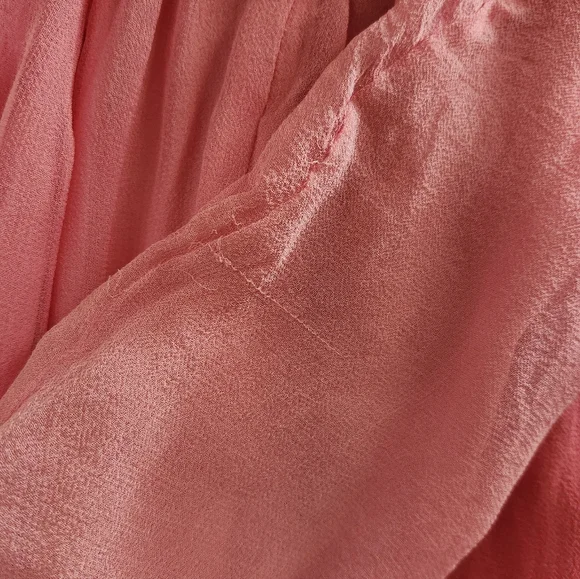 Chasing Unicorns Ombre Dreams Silk Maxi Dress Rose Pink & Red - Picture 7 of 8